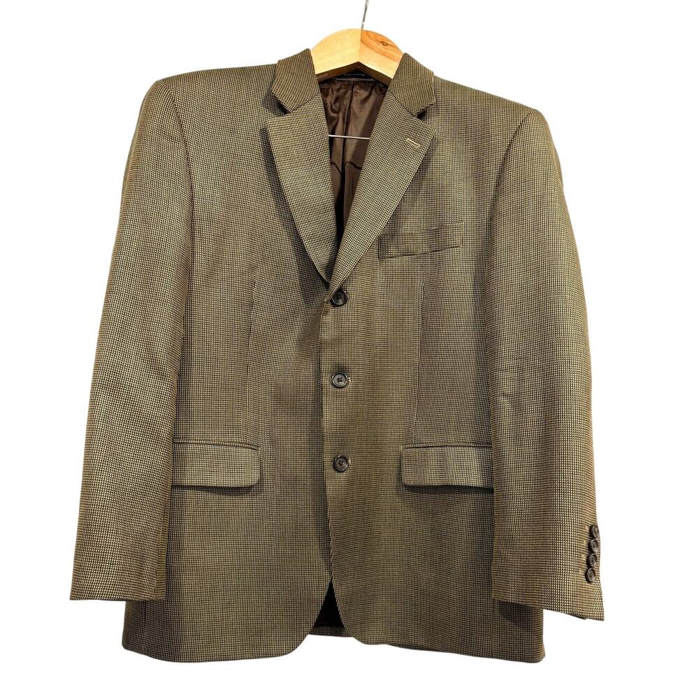 Ralph Ralph Lauren Silk Wool Brown Microcheck Sport Coat 40R Old Money Prep